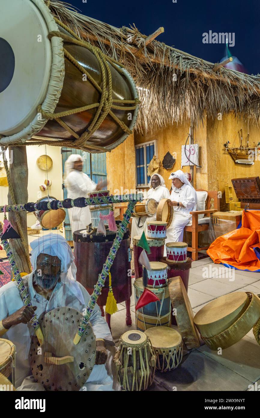 Arabic Popular musical instruments of popular cultural heritage, variation of ethnic drums. Stock Photo