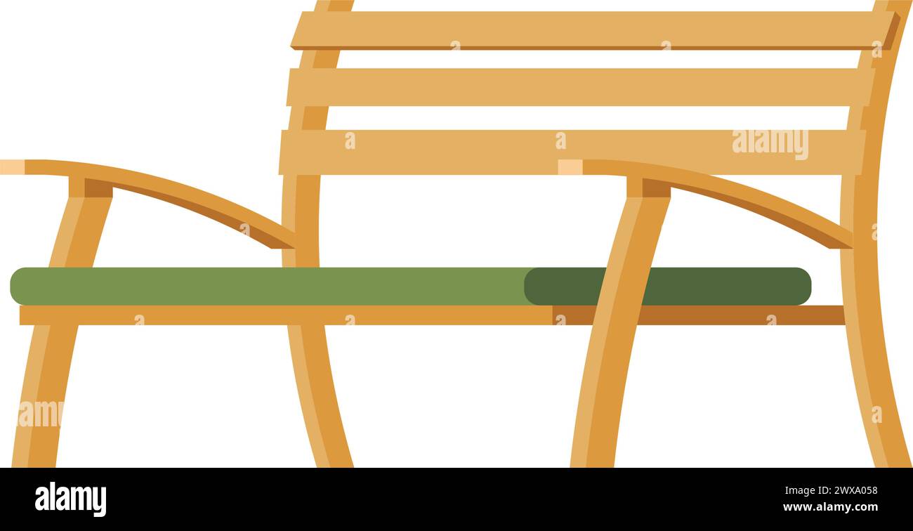 Empty wooden outdoor benches Stock Vector Images - Alamy