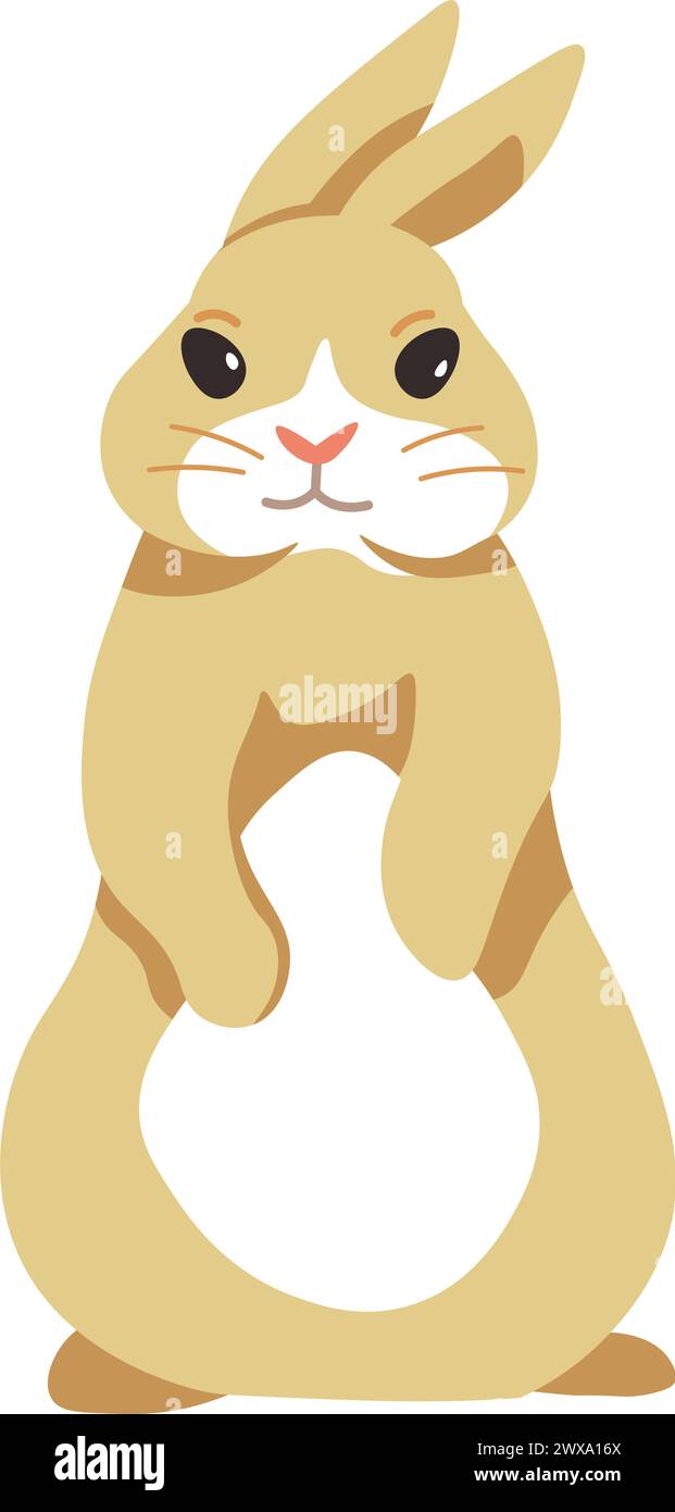 Rabbit character, cute woodland animal vector Stock Vector Image & Art ...