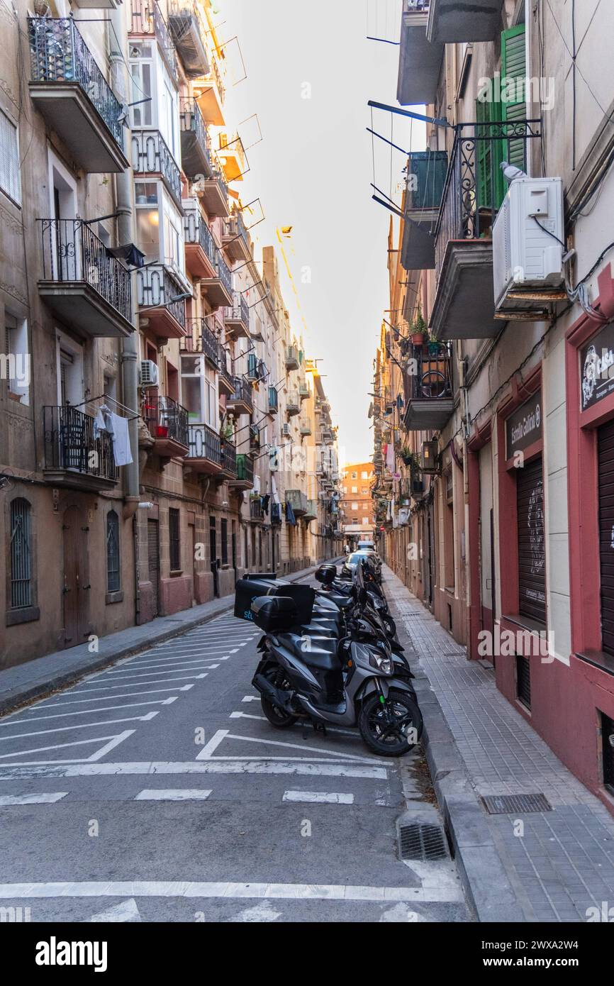 Straße in Barcelonata, ein altes Viertel am Hafen von Barcelona