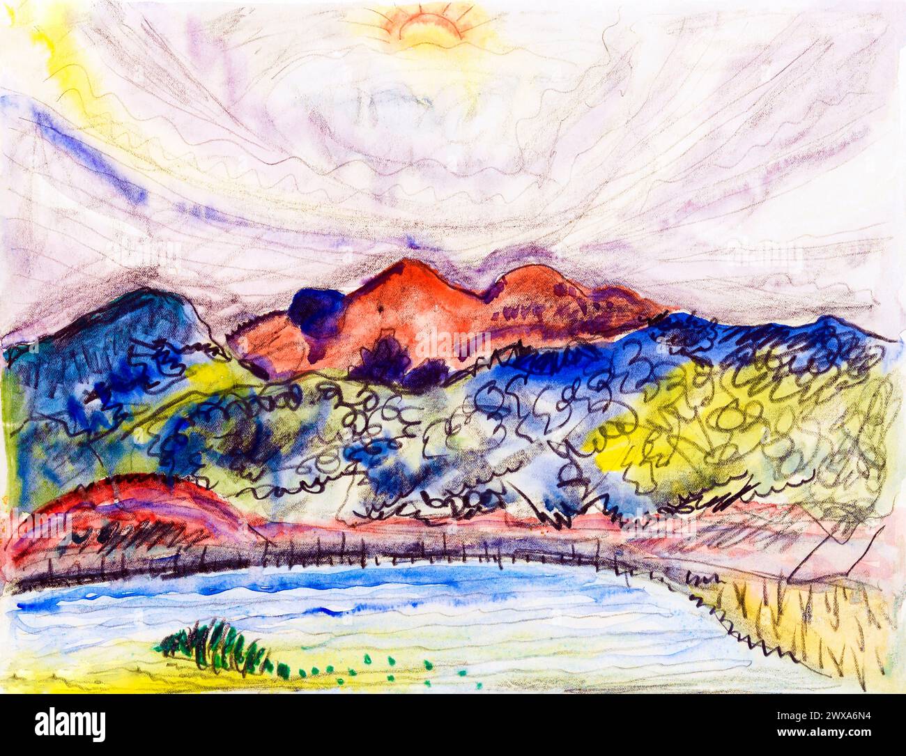 African landscape painting hi-res stock photography and images - Alamy