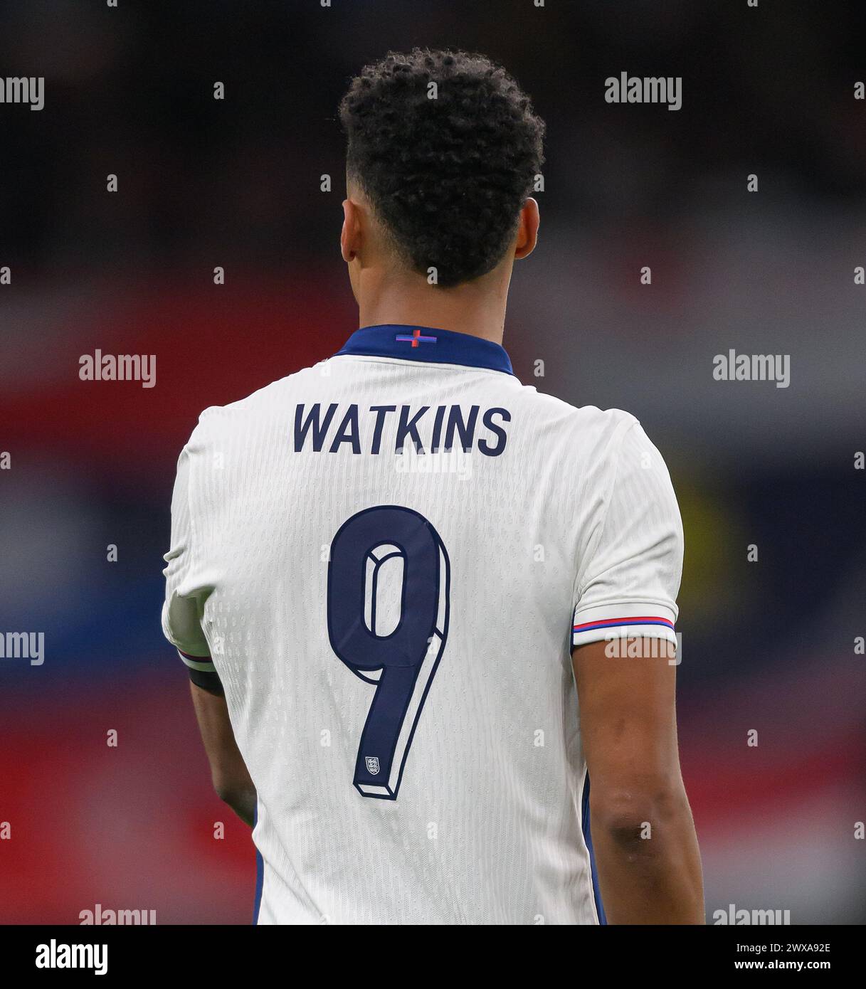 23 Mar 2024 - England v Brazil - International Friendly - Wembley Stadium. England's Ollie Watkins in action against Brazil.  Picture : Mark Pain / Alamy Live News Stock Photo