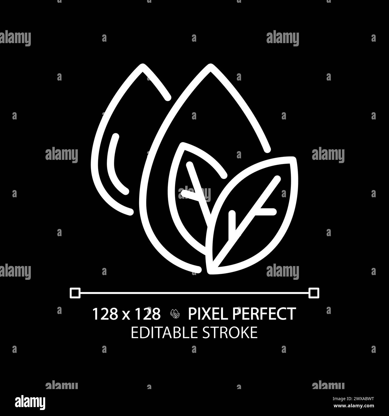 Eco water white linear icon for dark theme Stock Vector Image & Art - Alamy
