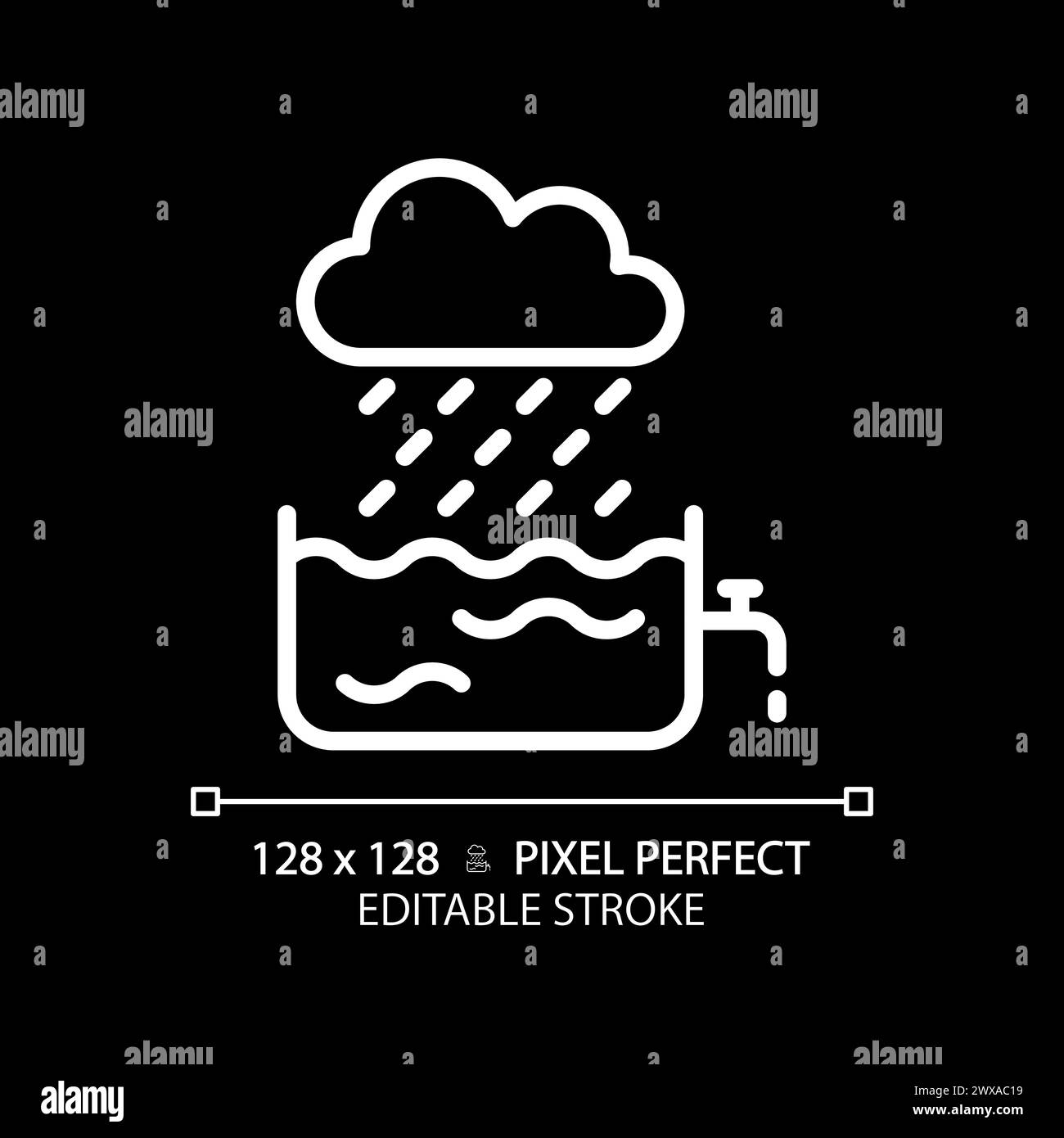 Rain Water White Linear Icon For Dark Theme Stock Vector Image Art rain-water-white-linear-icon-for-dark-theme-stock-vector-image-art
