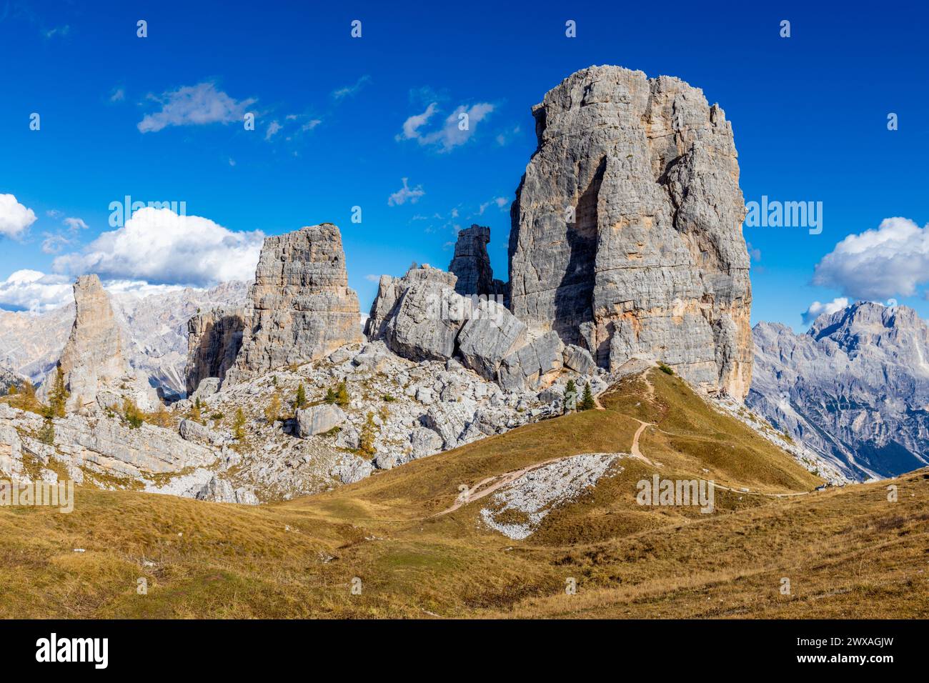 Dolomiti Alps autumn scenic mountain landscape. Italian Dolomites ...