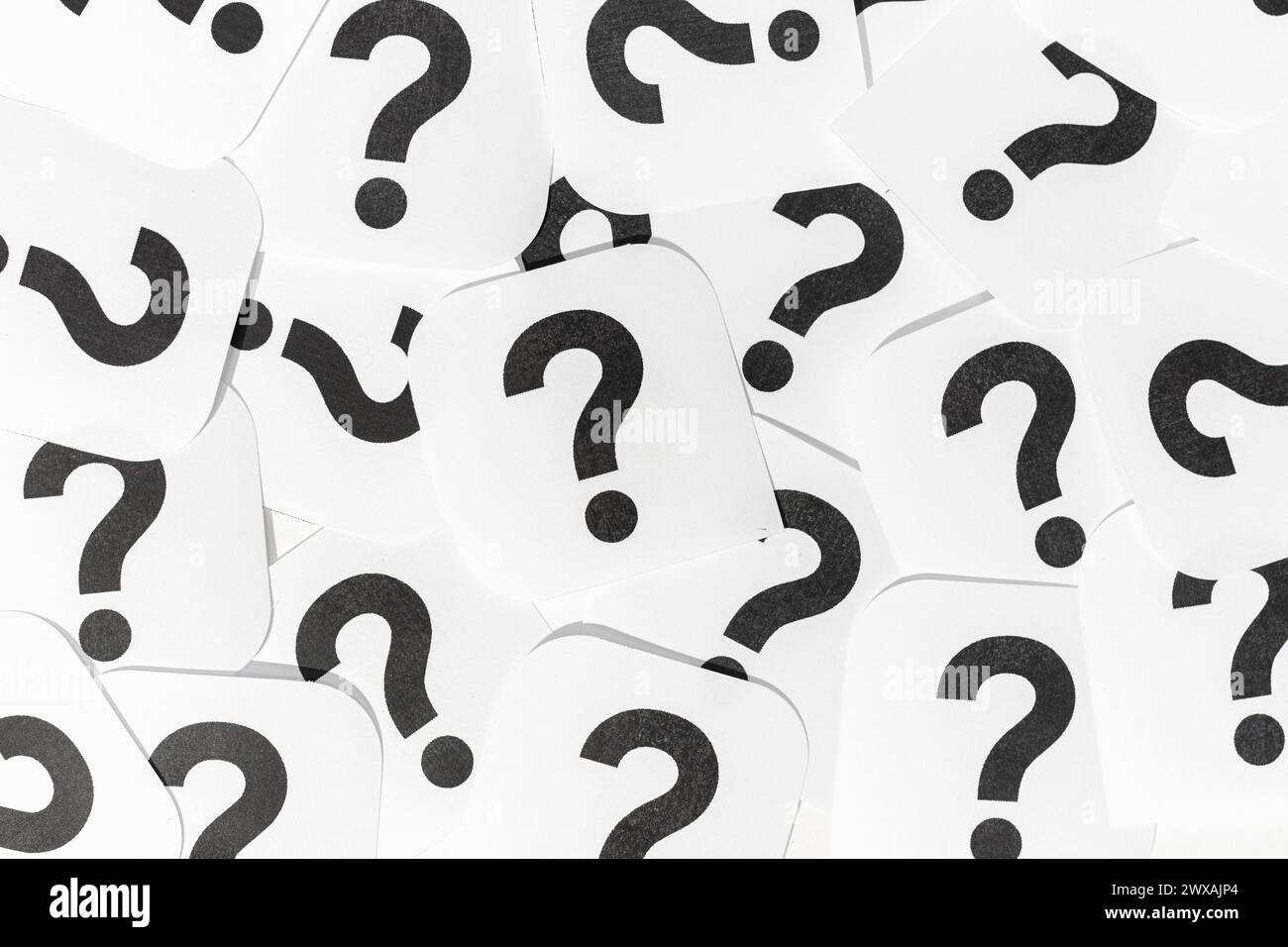 Question mark background. Uncertainty confusion doubt concept Stock Photo