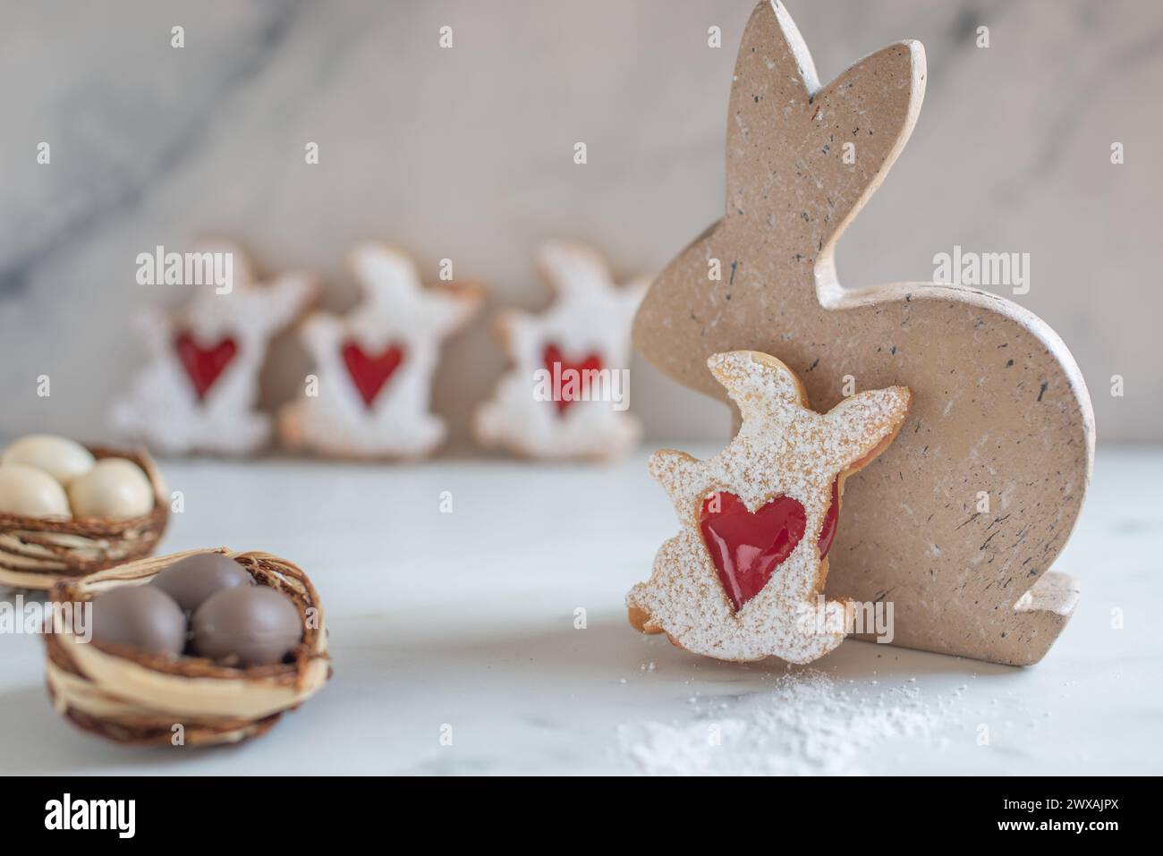 Easter bunny sugar cookies Stock Photo