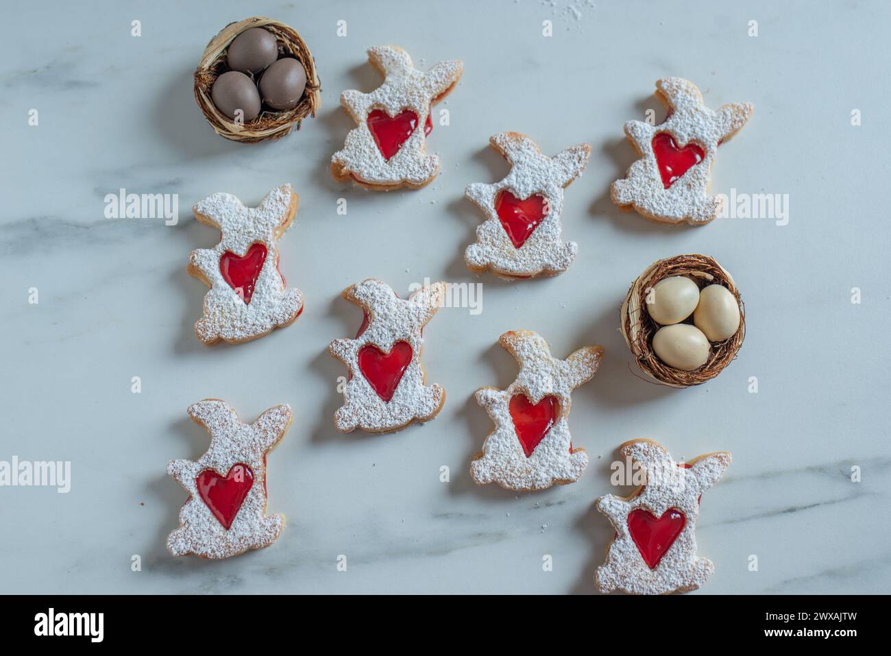 Easter bunny sugar cookies Stock Photo