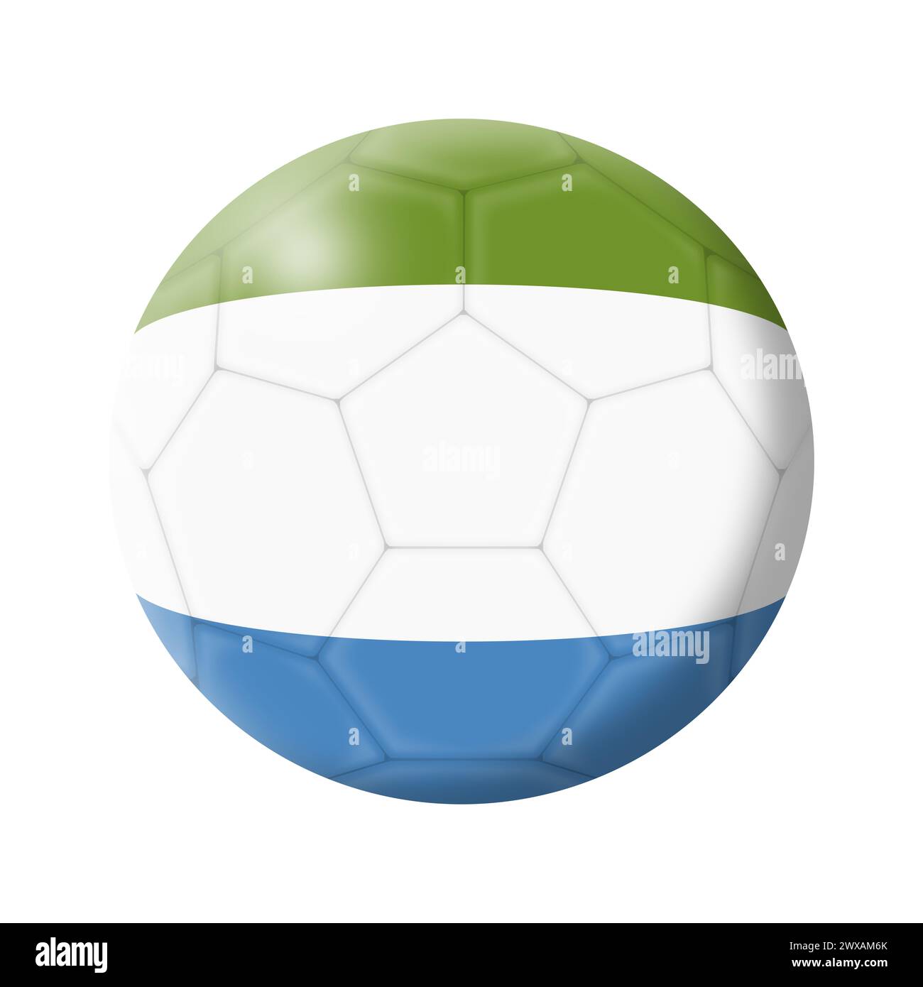 Sierra Leone soccer ball football Stock Photo