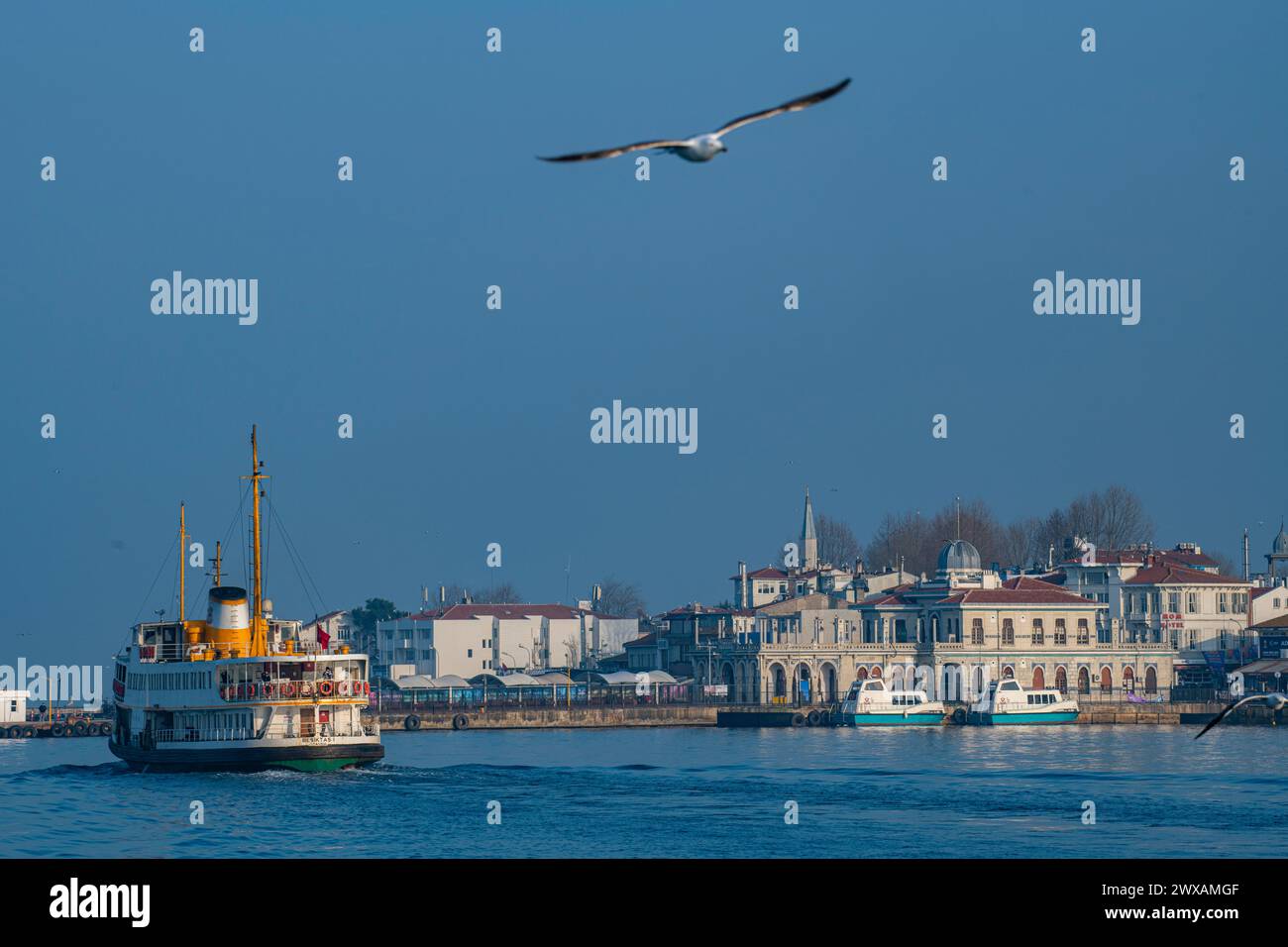 The main ferry terminal at Büyükada, the largest of the Princes Island near Istanbul, Turkey Stock Photo