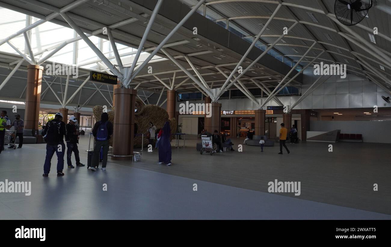 Condition of arrival at Lombok International Airport in the morning at 8 WITA Stock Photo