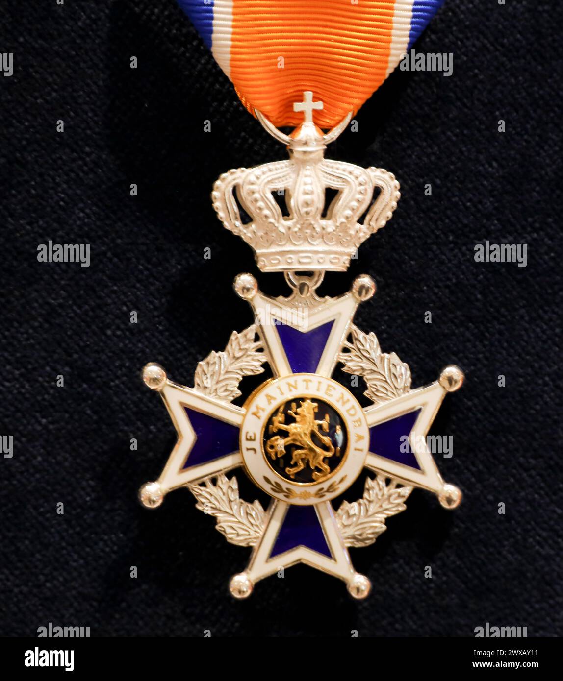 Annual presentation of decorations in the order of Orange Nassau during Lintjesregen on 26 April in the municipality of Zuidplas in the netherlands Stock Photo