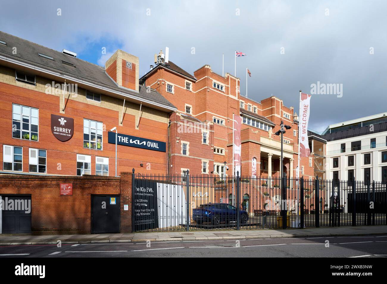 The Hobbs Gate at the KIA Oval cricket ground, London South East England, UK Stock Photo