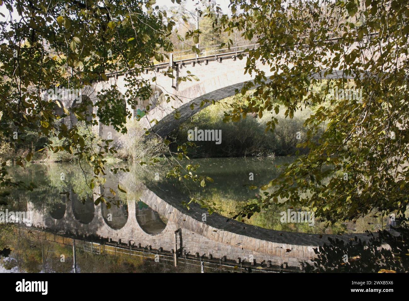 Bridge over quiet lake hi-res stock photography and images - Alamy