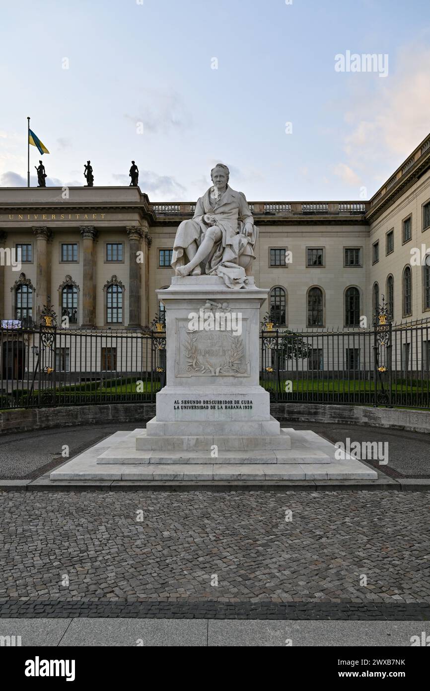 Humboldt University at the boulevard Unter den Linden in Berlin, Germany. Stock Photo
