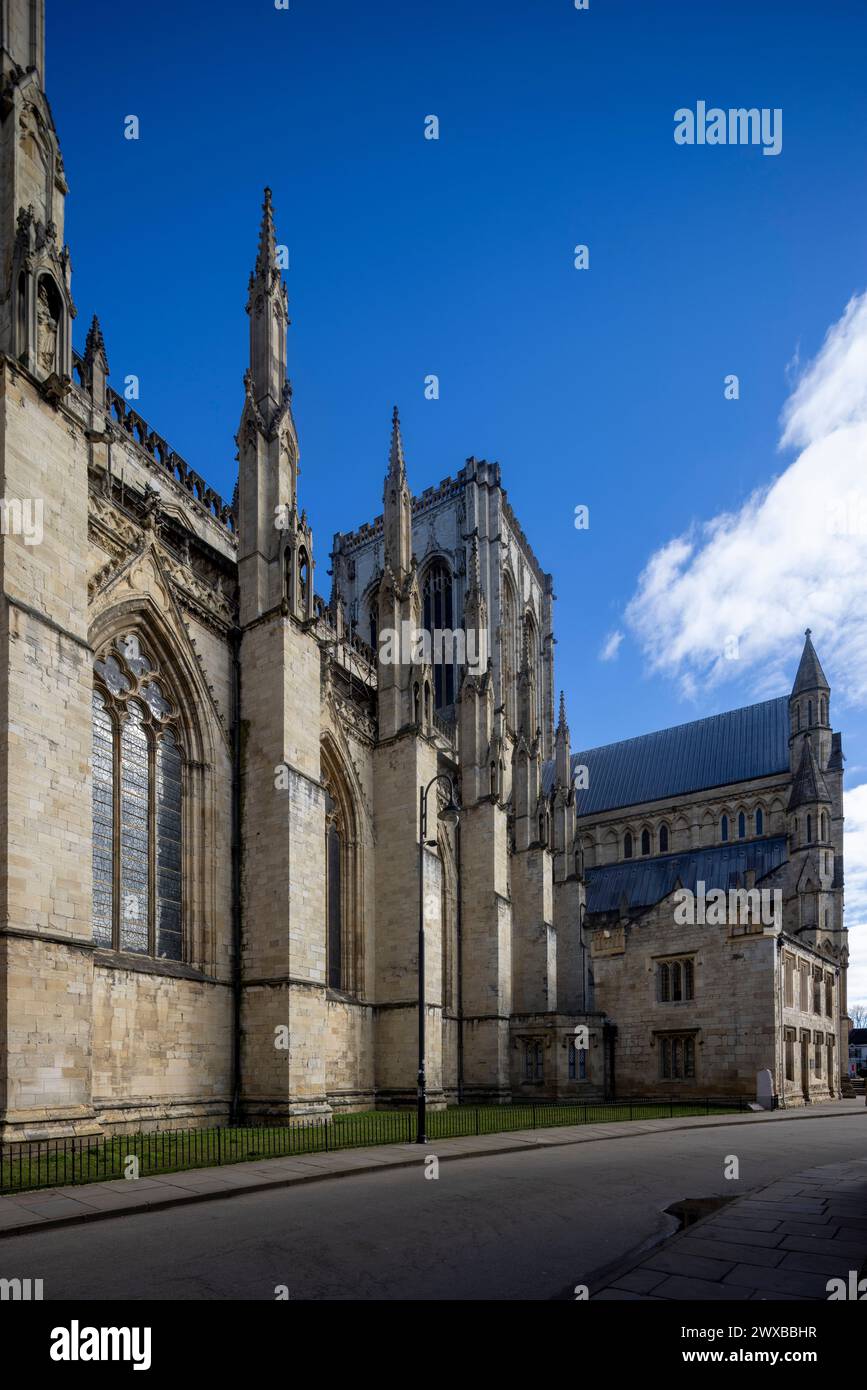 sourth transept and entrance, York Minster cathedral, York, England Stock Photo