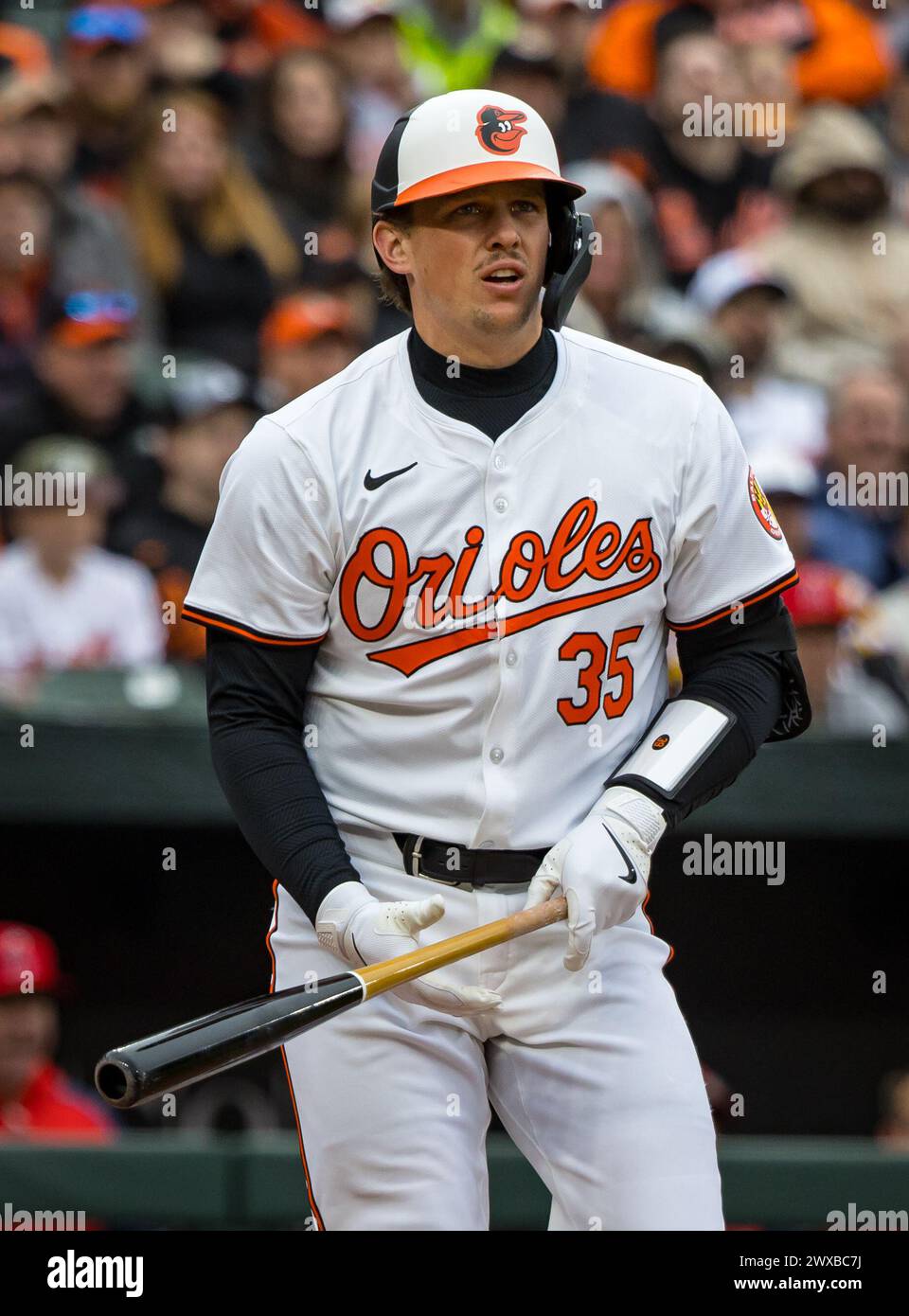 Baltimore, Maryland, USA. 28th Mar, 2024. Baltimore Orioles catcher
