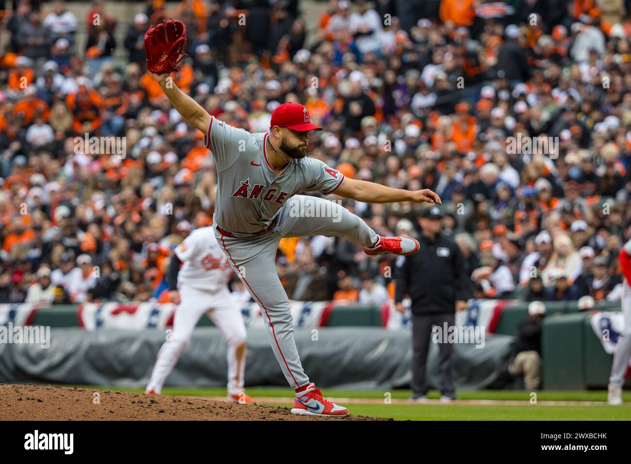 Baltimore, Maryland, USA. 28th Mar, 2024. Los Angeles Angels starting