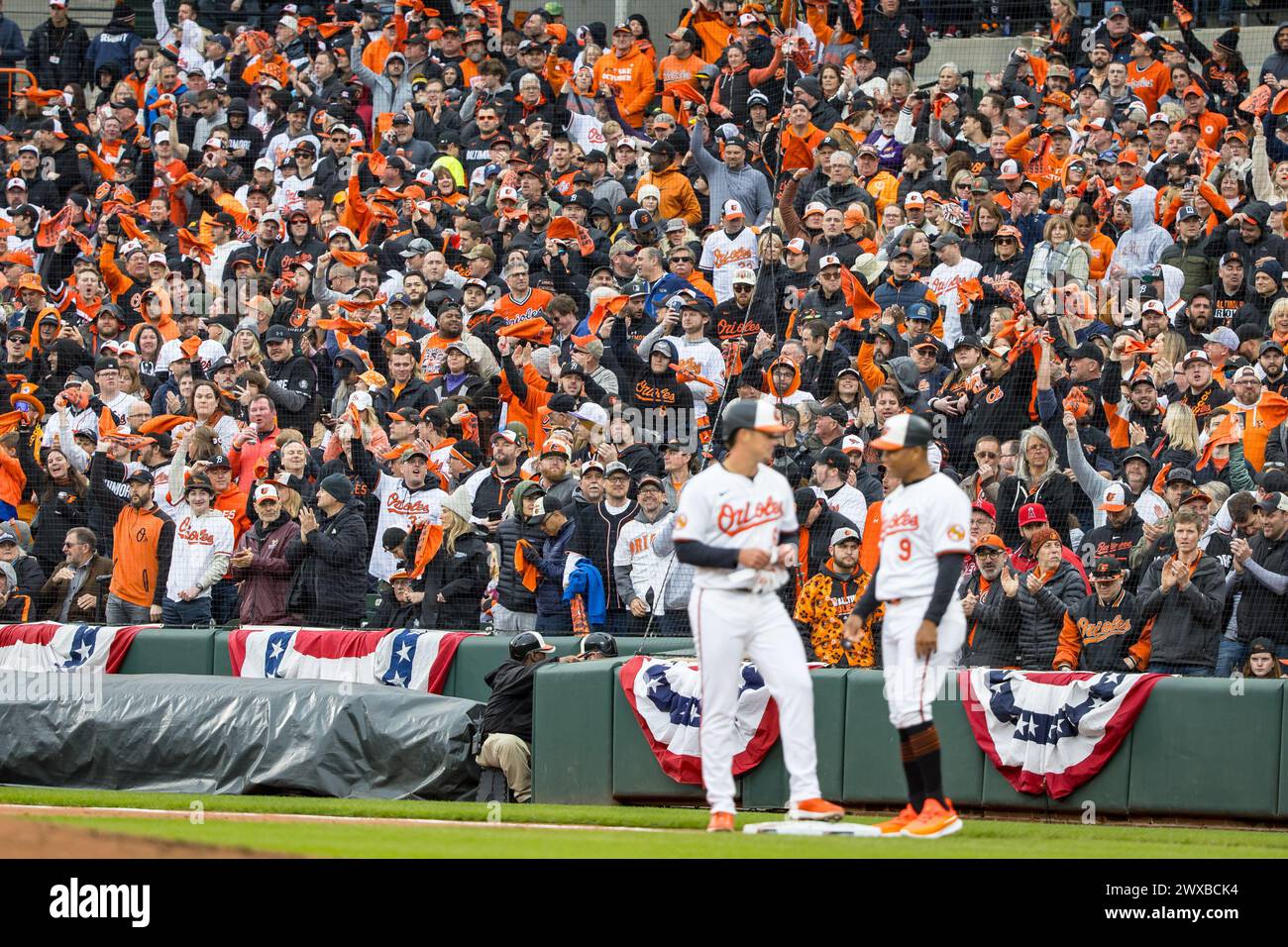 Baltimore, Maryland, USA. 28th Mar, 2024. Baltimore Orioles fans