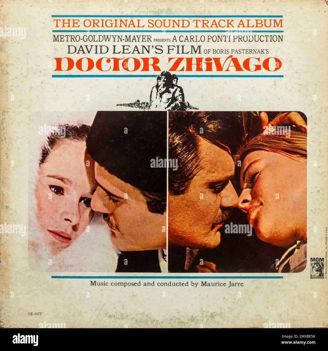 The original soundtrack album to David Lean's film Doctor Zhivago, vinyl LP record album cover Stock Photo