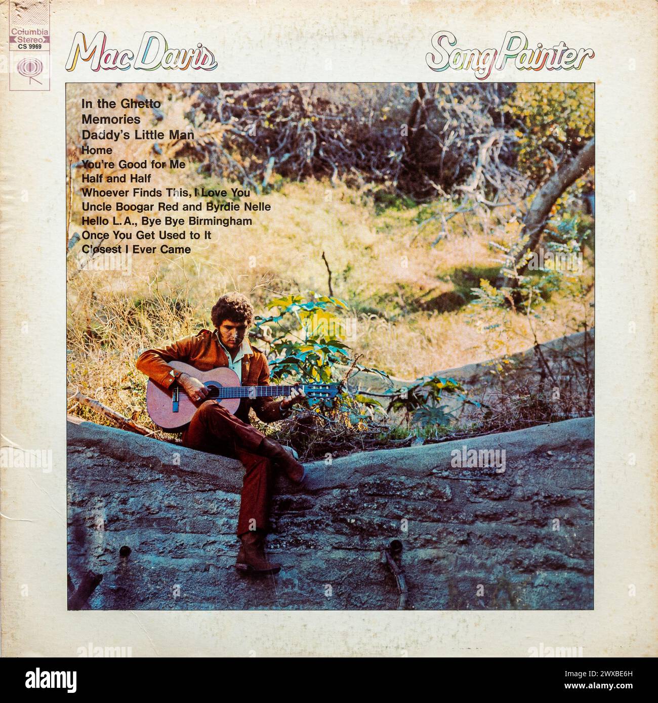 Song Painter album by American singer songwriter Mac Davis, vinyl LP record cover Stock Photo