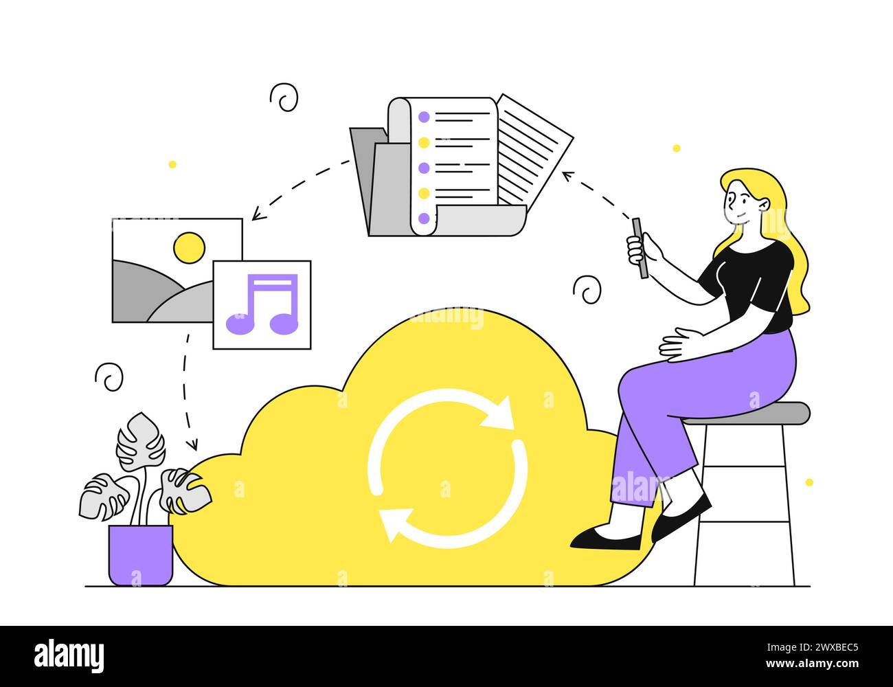 Download file woman Stock Vector Images - Alamy