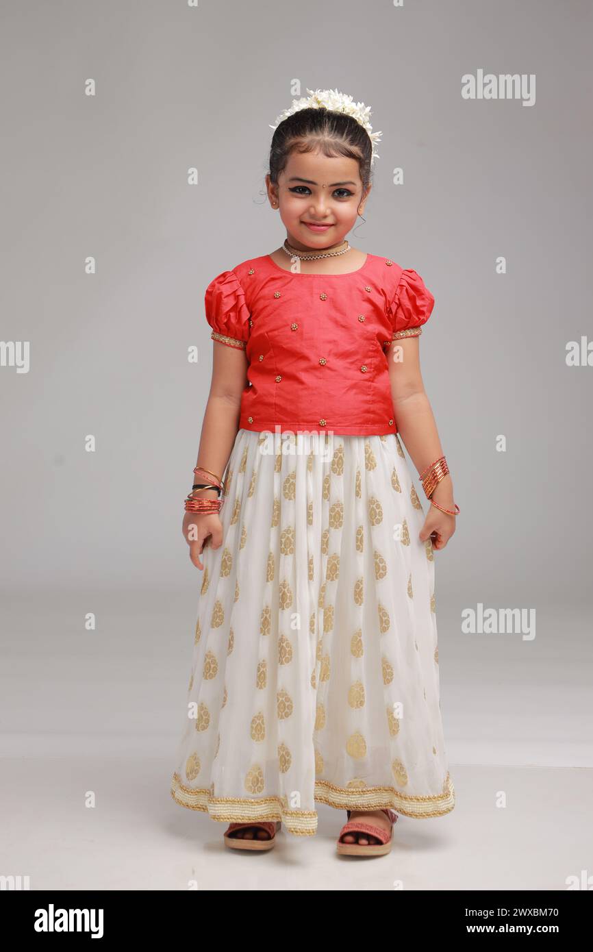 Kerala Girls Ethnic Wear - 3yr - Red main image 1