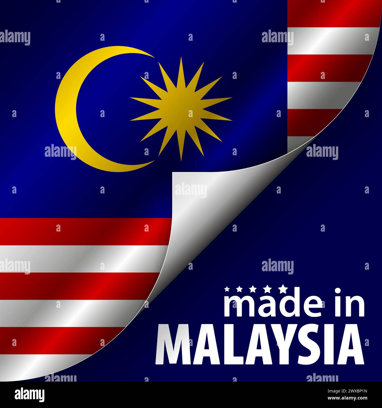 Made in Malaysia graphic and label. Element of impact for the use you want to make of it. Stock Vector