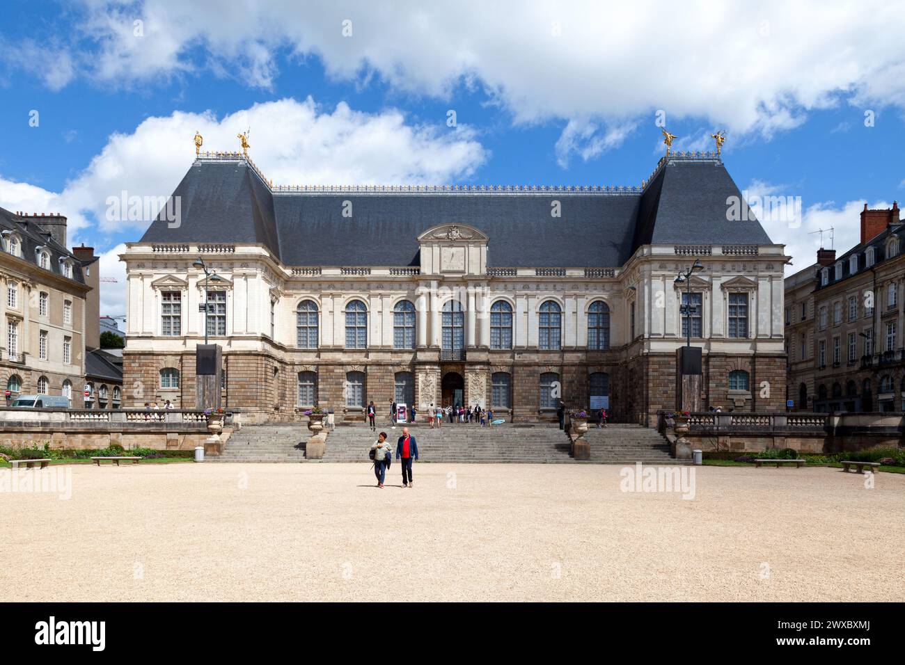 Rennes, France - July 30 2017: The Parlement de Bretagne (Parliament of Brittany), is a building of classical architecture built in the seventeenth ce Stock Photo