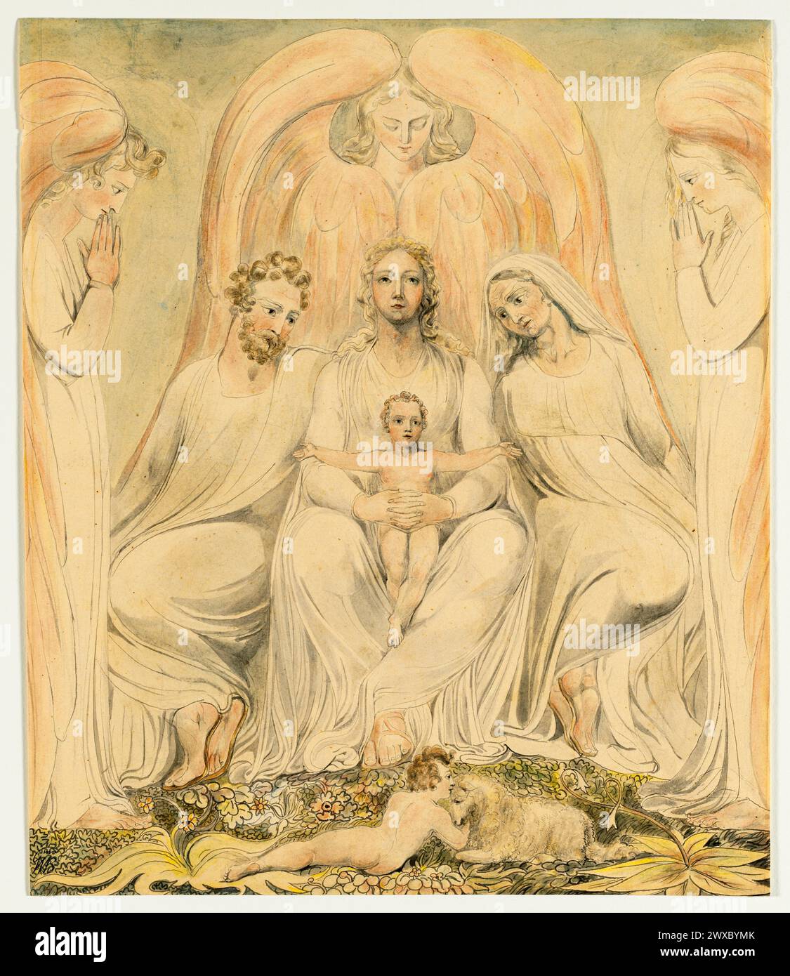 The holy family christ in the lap of truth hi-res stock photography and ...