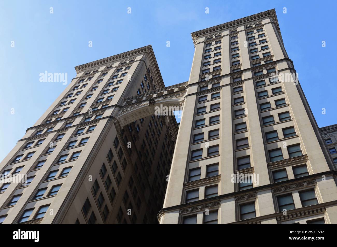 The Two adjacent tall buildings Stock Photo - Alamy