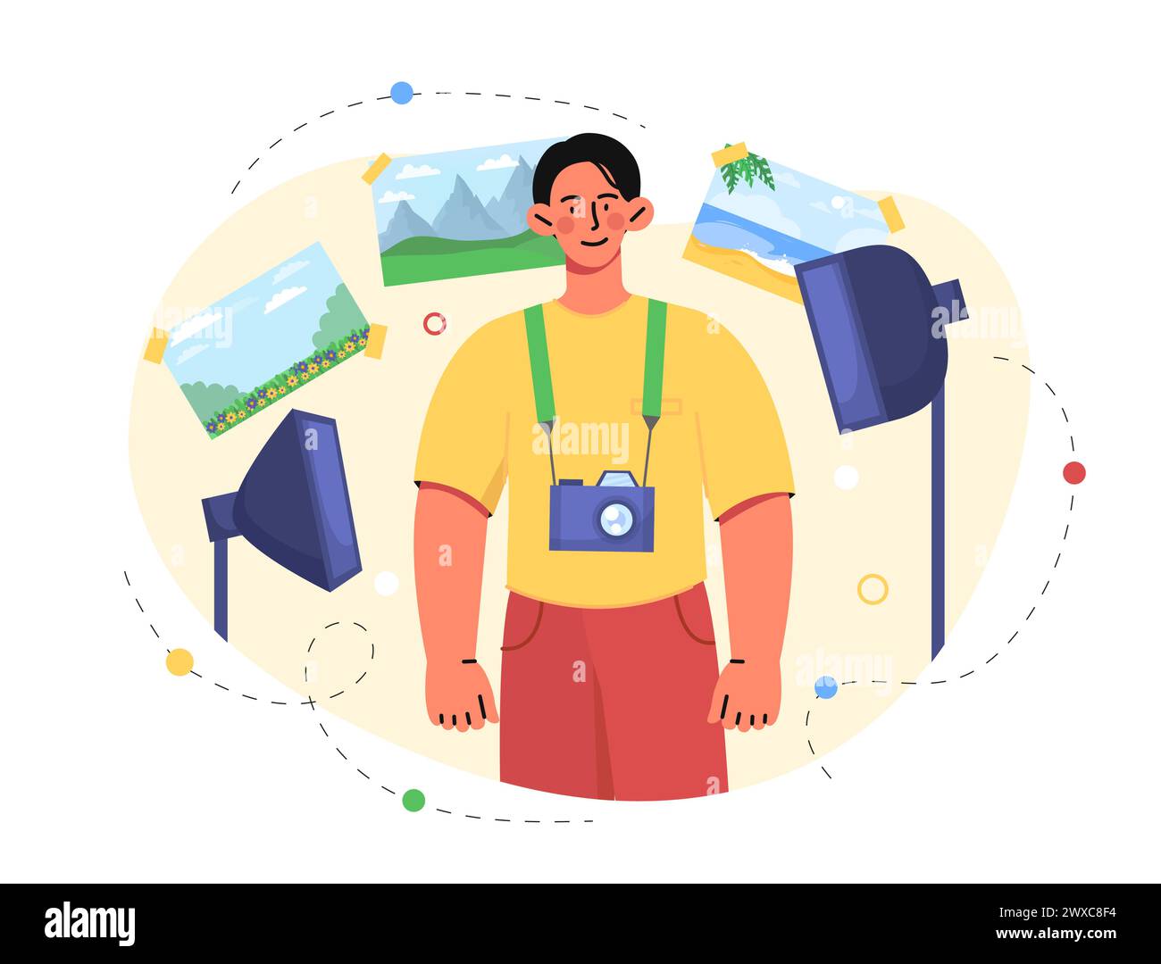 Photographer with camera vector Stock Vector Image & Art - Alamy