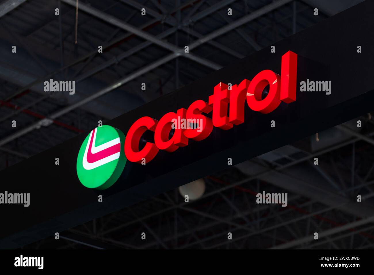 ISTANBUL, TURKEY - MARCH 23, 2024: New Castrol logo text and sign British oil global brand of industrial and automotive lubricants. Stock Photo