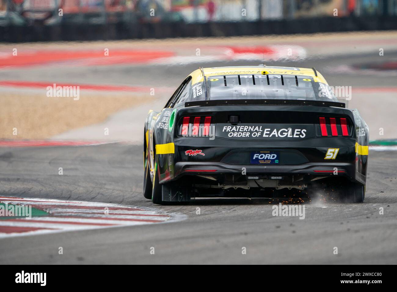 Justin Haley races for position for the EchoPark Automotive Grand Prix ...