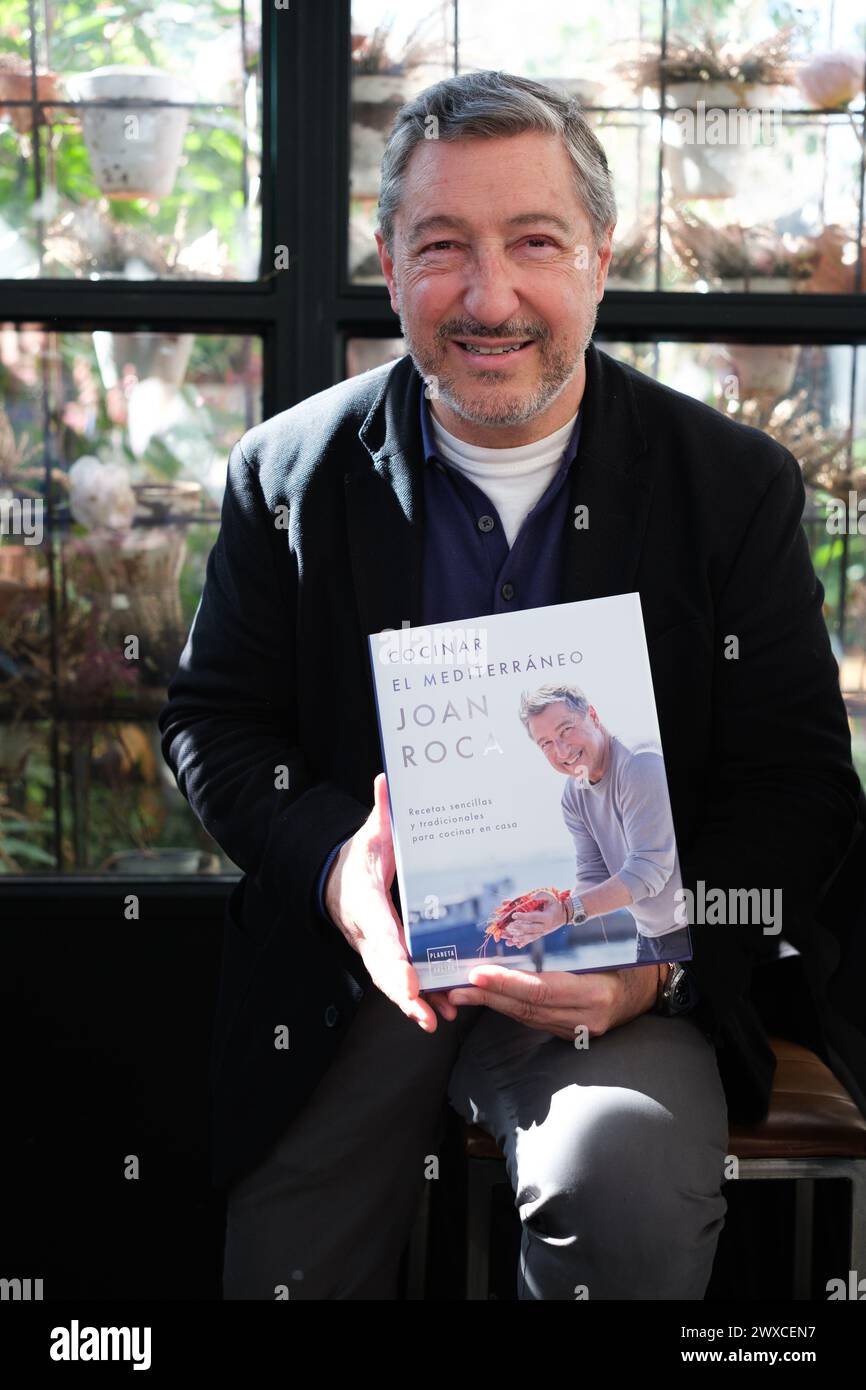 The chef Joan Roca poses during the presentation of the book, COOKING ...