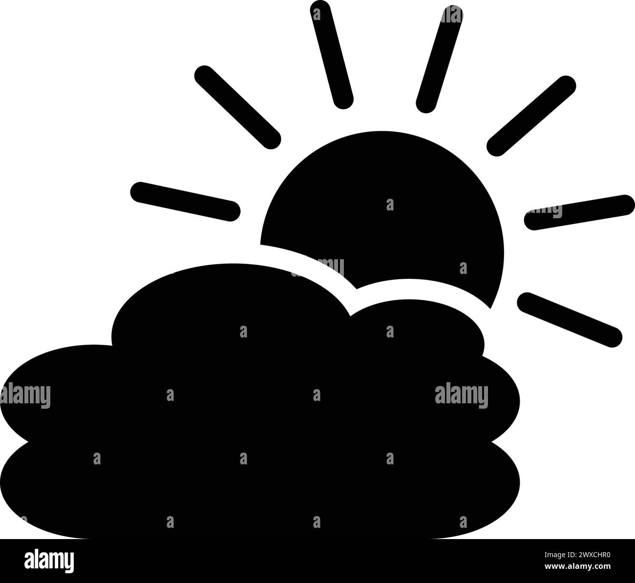 Sunny icon Black and White Stock Photos & Images - Alamy