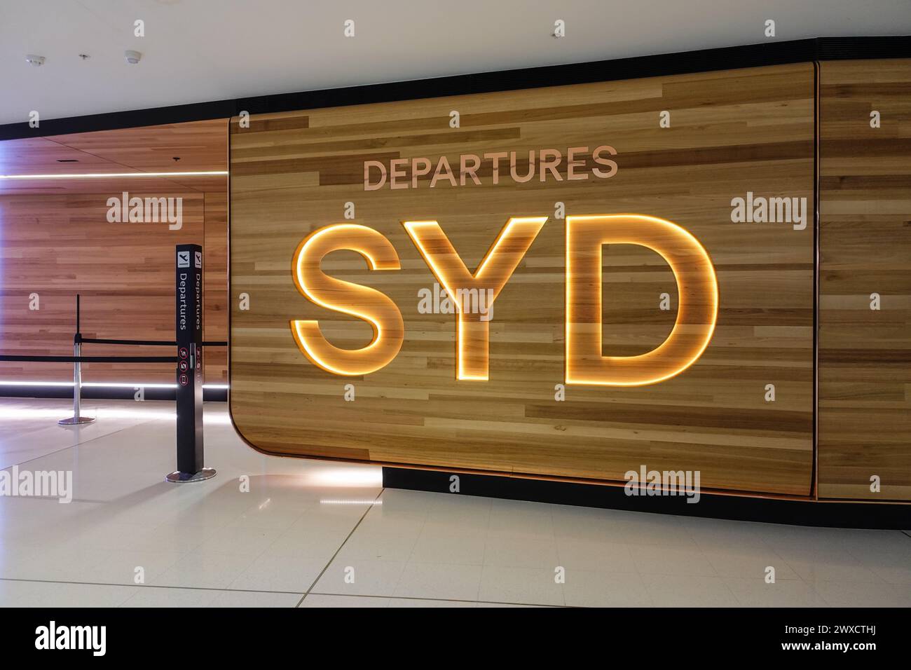 sydney airport departures area Stock Photo