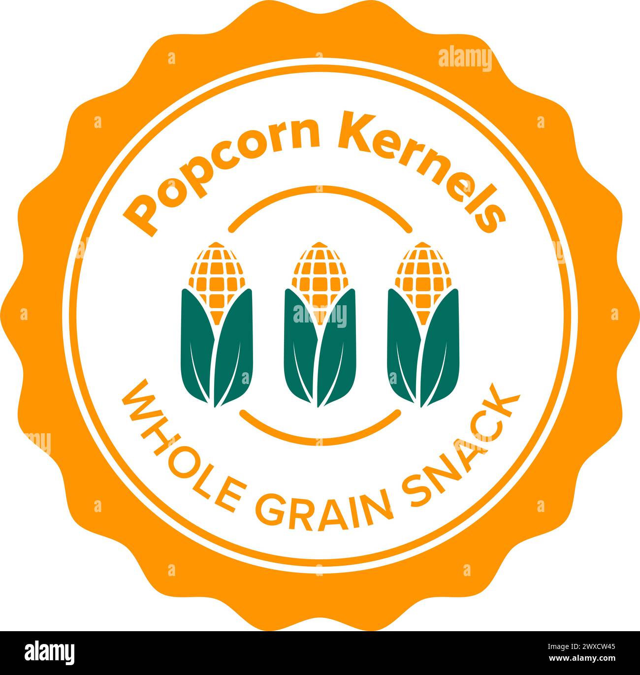 Healthy organic non gmo popcorn kernels labels Stock Vector Image & Art