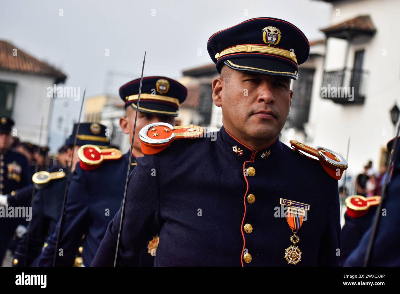 Tunja, Colombia. 29th Mar, 2024. Members of the Colombian army take part during the celebrations of the Good Friday in Tunja, Colombia on March 29, 2024. Photo by: Cristian Bayona/Long Visual Press Credit: Long Visual Press/Alamy Live News Stock Photo
