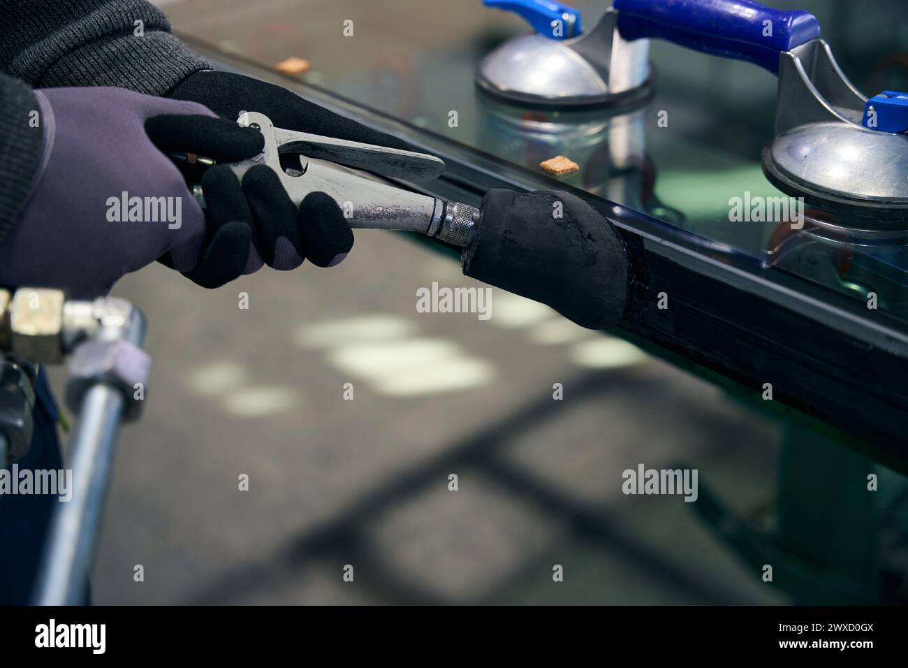 Technological process in window production Stock Photo - Alamy