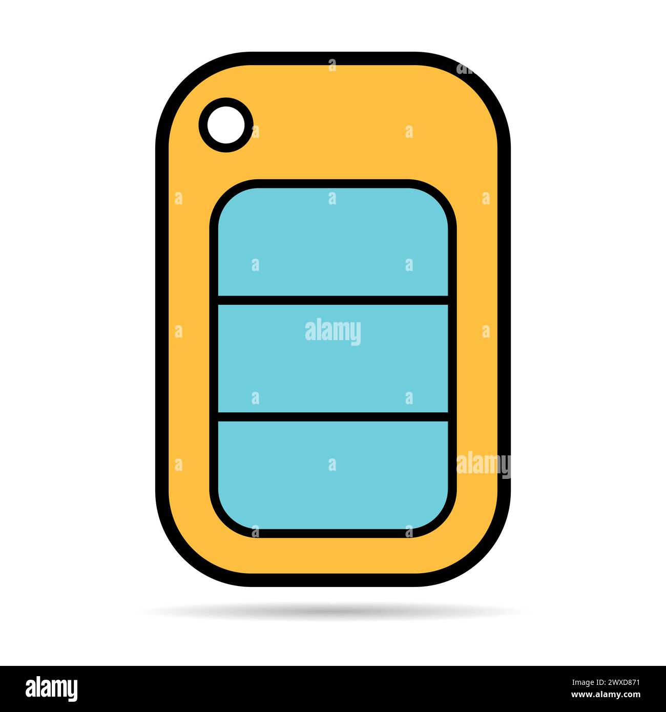 Car key icon shadow, door system safety automobile web design, unlock ...