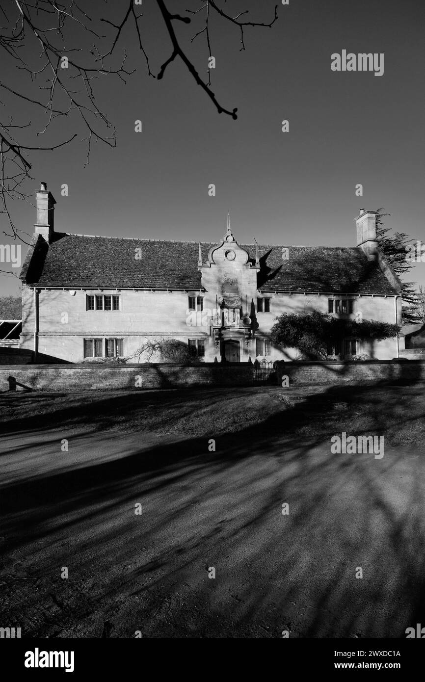 The Montagu Hospital and St Marys parish church, Weekley village, Northamptonshire, England, UK Stock Photo