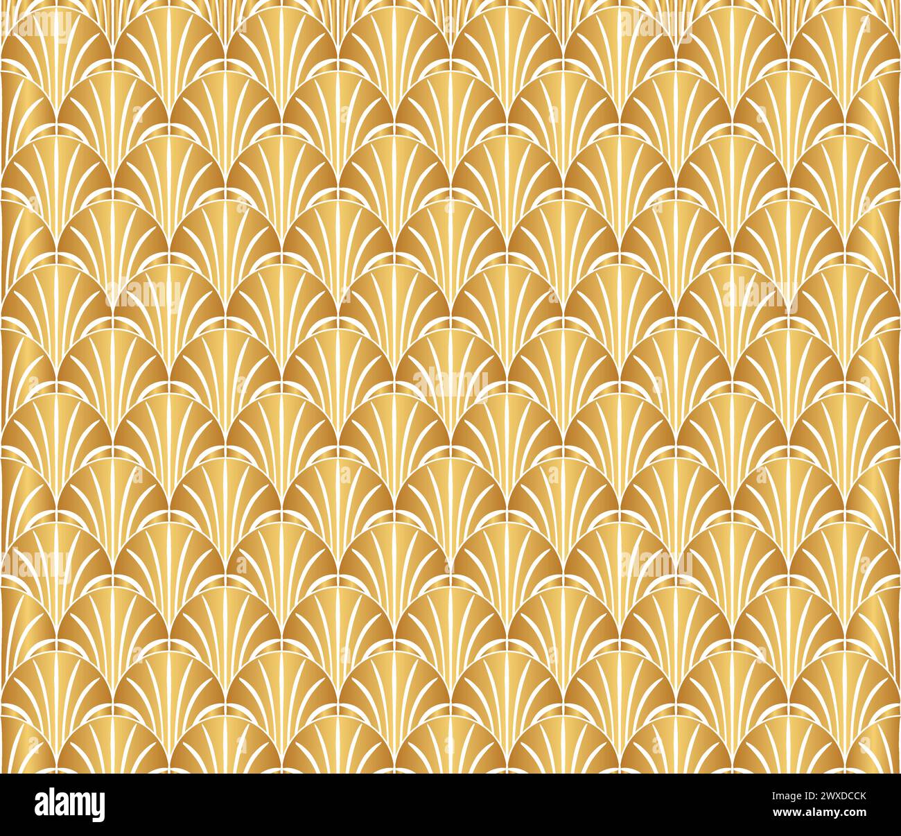 Beautiful Art Deco Gold Pattern Stock Vector