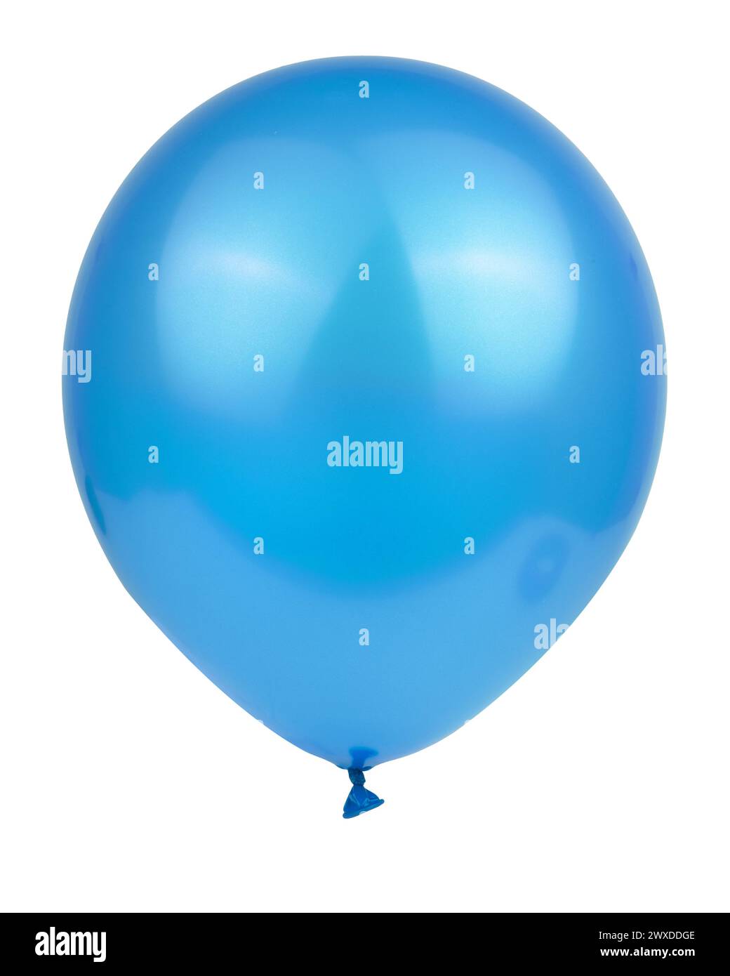 Blue balloon isolated on white background. Stock Photo