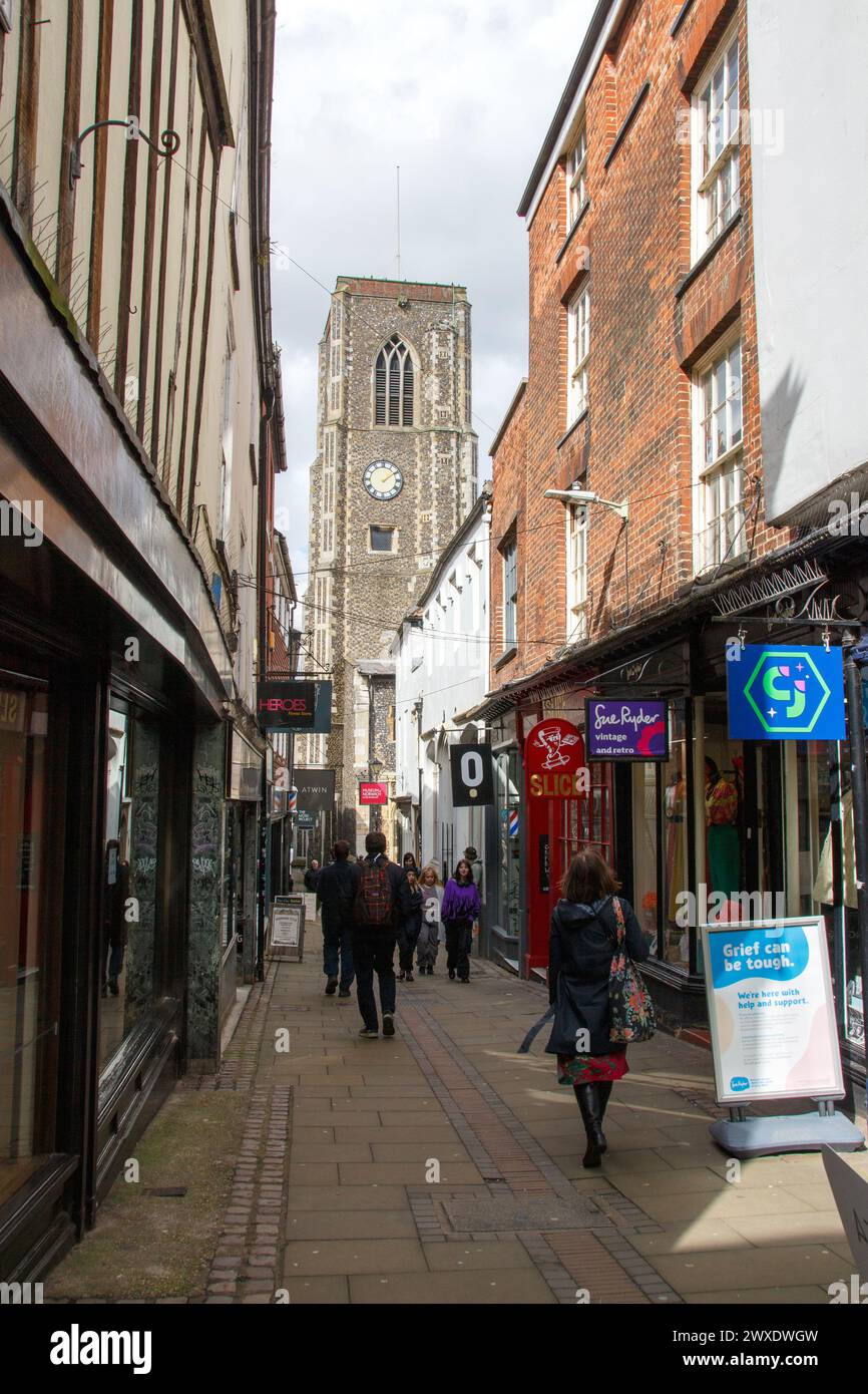 Bridewell Alley, Norwich Stock Photo