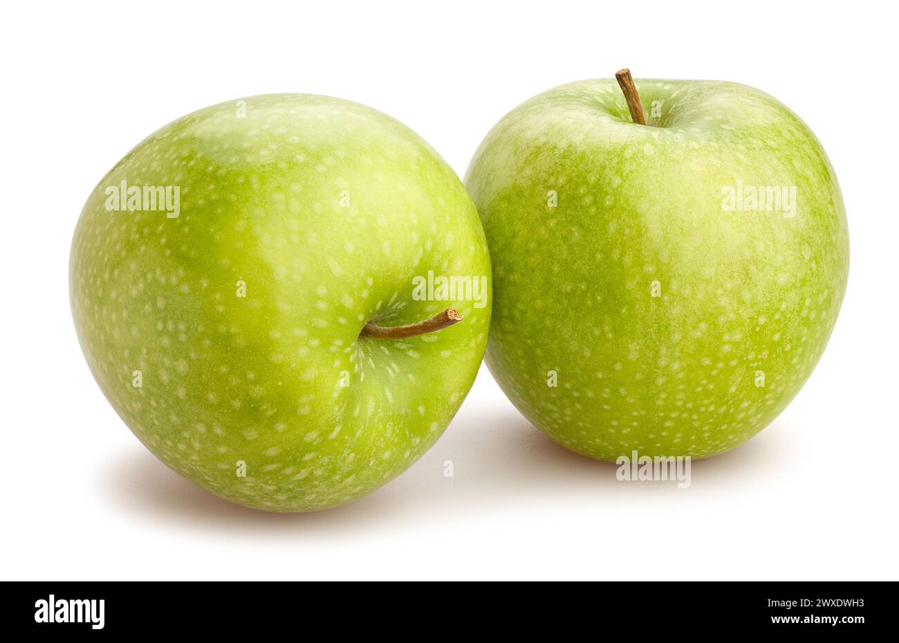 granny smith apple path isolated on white Stock Photo