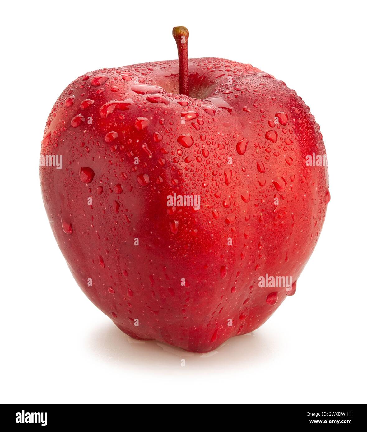 red delicious apple path isolated on white Stock Photo