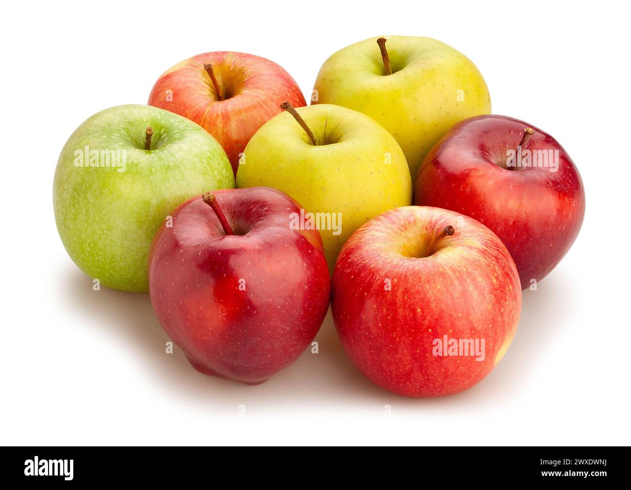 apples mix path isolated on white Stock Photo