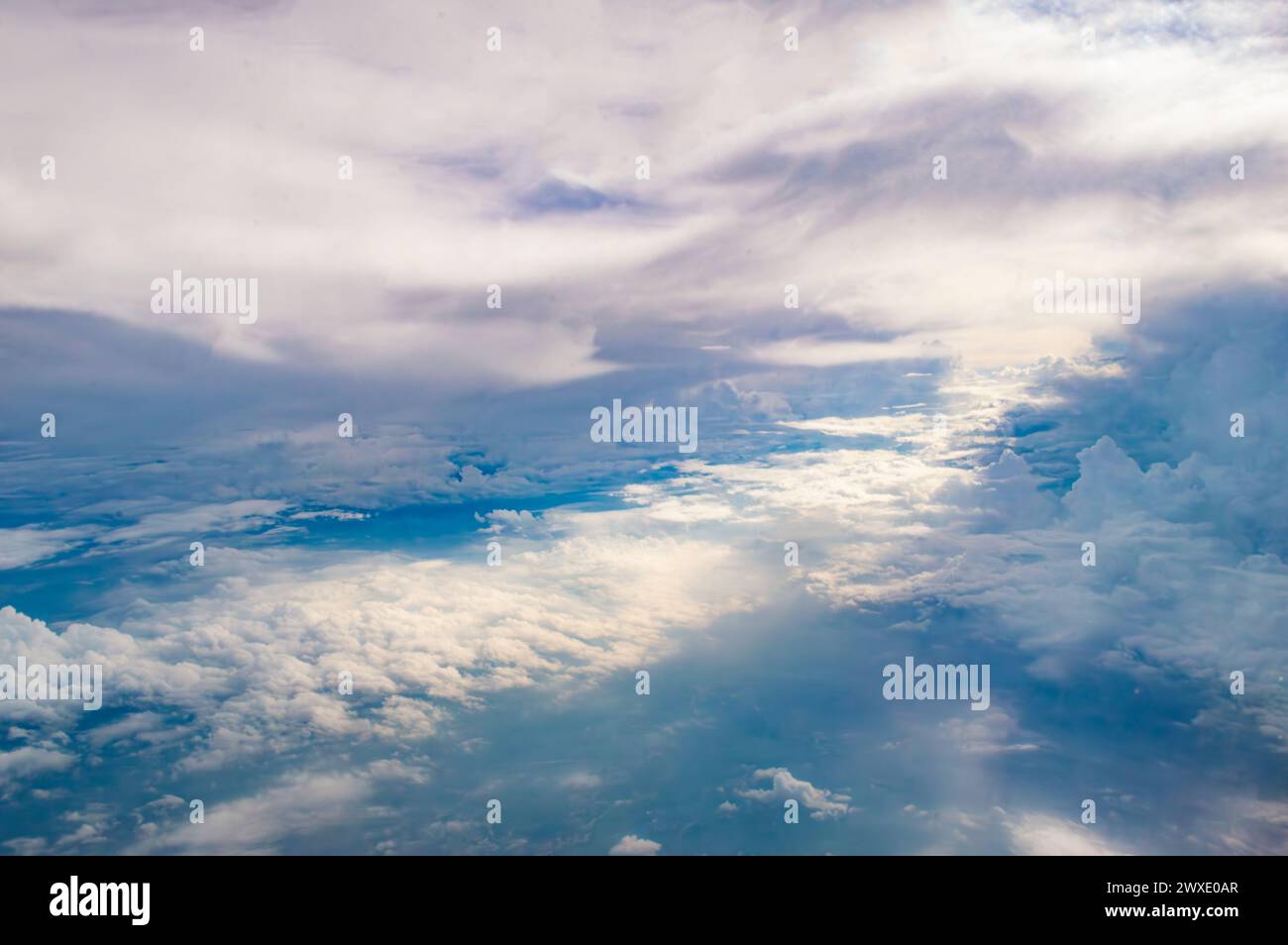 Bird eye view of altrostratus and altocumulus cloud Stock Photo