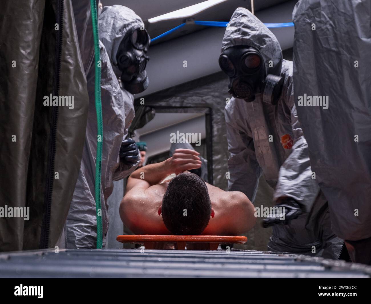 Biohazard hazmat suit chemical hi-res stock photography and images - Alamy